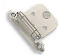 Satin Nickel Self-Closing<br>Variable Overlay Hinges