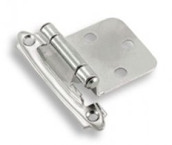 Polished Chrome Self-Closing<br>Variable Overlay Hinges