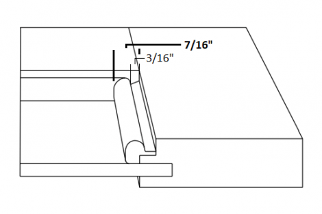 Cascade (858) 1/4" Center Panel 2 1/4" Frame