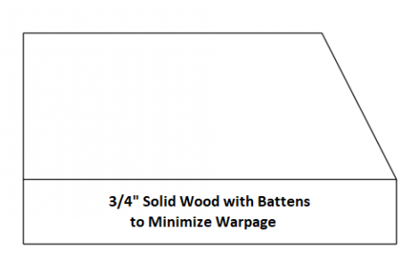 Valencia (81) Solid Wood Slab with Battens