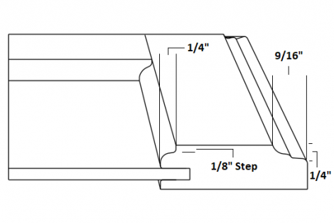 Terracina (390) 1/4" Center Panel 2 1/4" Frame