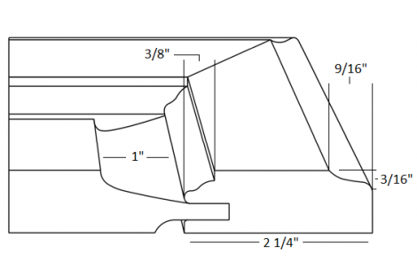Revere Mitered (878) N/A FINISHED 3/4" Solid Center Panel 2 1/4" Frame