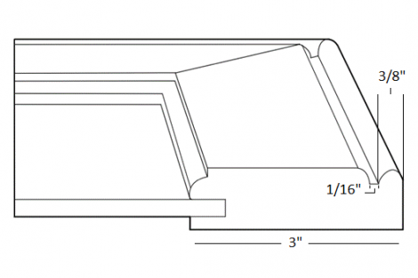 Hayes (348) N/A FINISHED 1/4" Center Panel 3" Frame