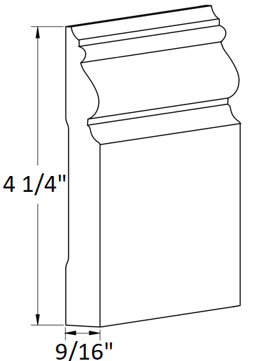 Solid Wood Base Molding C (8157)