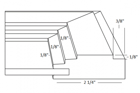 Victoria (833) 1/4" Center Panel 2 1/4" Frame