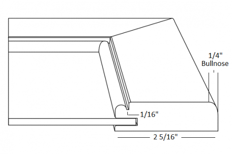 Estrella (354) 1/4" Center Panel 2 5/16" Frame