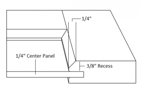 Artesia (406) 1/4" Center Panel 2 1/4" Frame
